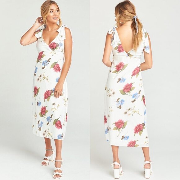 NWT Show Me Your‎ Mumu Silky Arlene Midi Dress Floral Size Small Bohemian Boho S - Picture 1 of 11